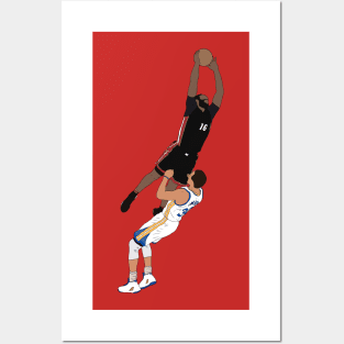 James Johnson Dunk On Steph Curry Posters and Art